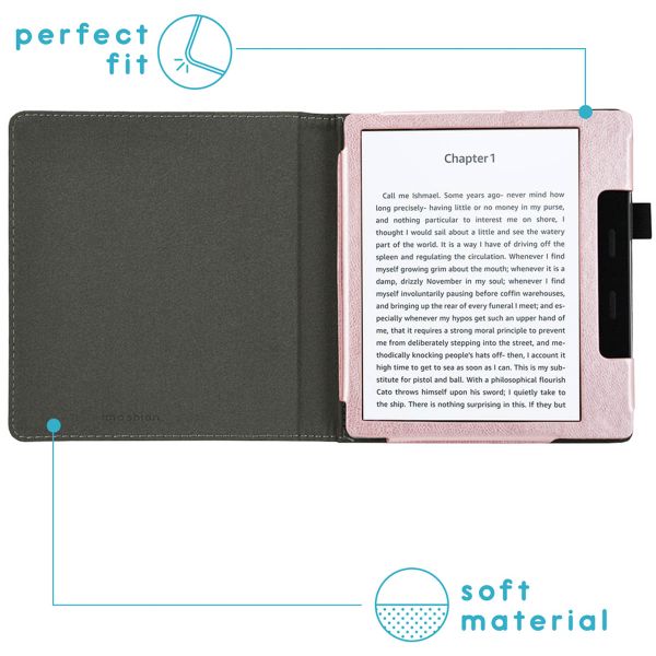 imoshion Vegan Leather Bookcase Amazon Kindle Oasis 3 - Rosé Goud