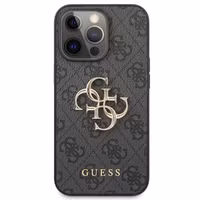 Guess 4G Metal Logo Backcover Apple iPhone 13 Pro Max - Grijs