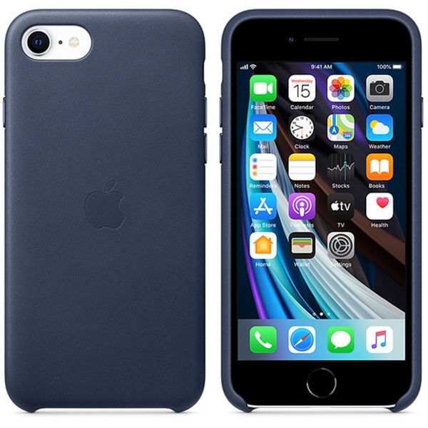 Apple Leather Backcover Apple iPhone SE (2022 / 2020) - Midnight Blue