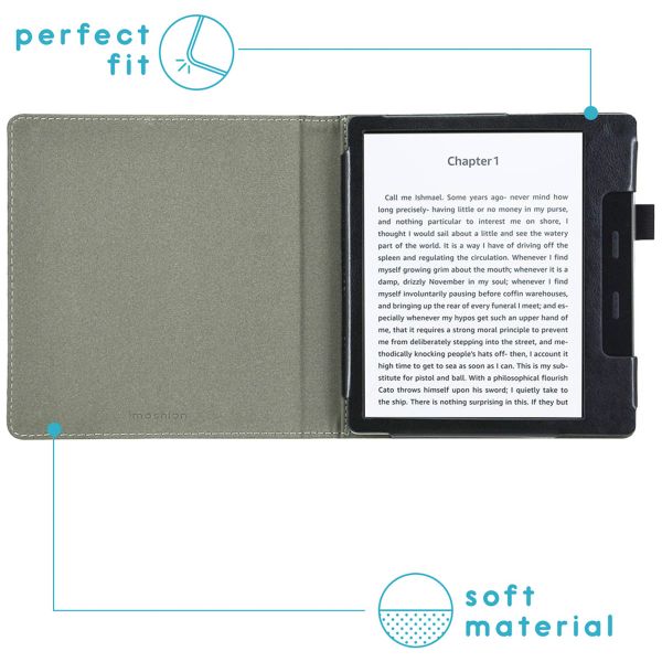 imoshion Vegan Leather Bookcase Amazon Kindle Oasis 3 - Zwart