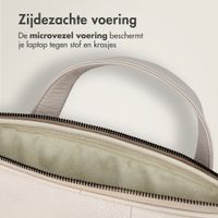 Accezz Leather Laptoptas 16 inch - Beige
