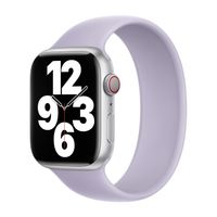 Apple Siliconen solobandje Apple Watch Series 1 - 9 / SE (38/40/41 mm) | Series 10 / 11 (42 mm) - Maat 6 - Purple Fog