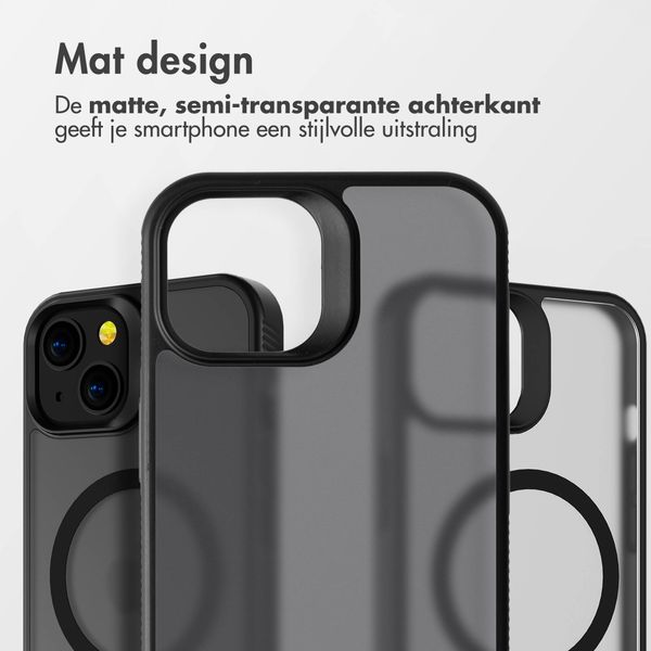 Accezz Rugged Frosted MagSafe Backcover iPhone 13 - Zwart