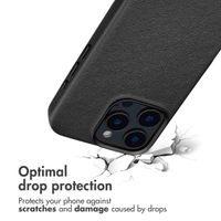 Accezz Leather Back Cover with MagSafe Apple iPhone 16 Pro - Onyx Black