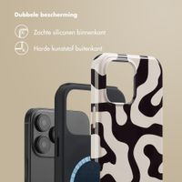 Selencia Vivid Backcover met MagSafe Apple iPhone 16 Pro Max - Art Wave Black
