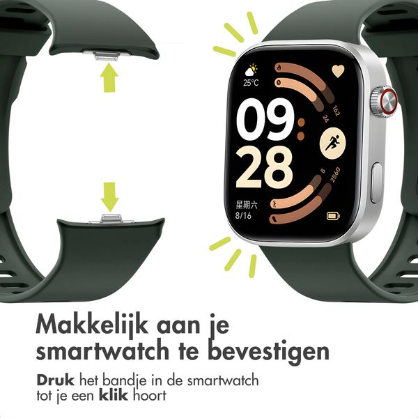 imoshion Siliconen bandje Xiaomi Smart Band 9 / 8 Pro / Redmi Watch 6 / 5 / 4 - Donkergroen