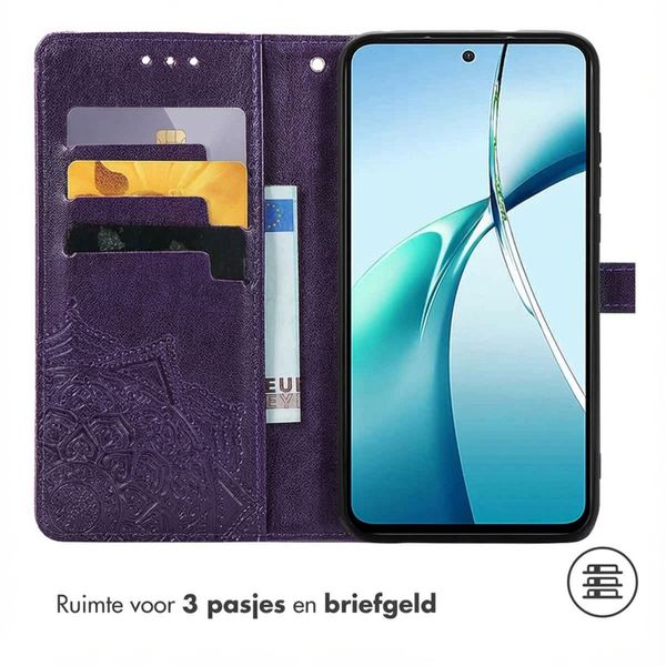 imoshion Mandala Bookcase Motorola Moto G15 / G15 Power - Paars