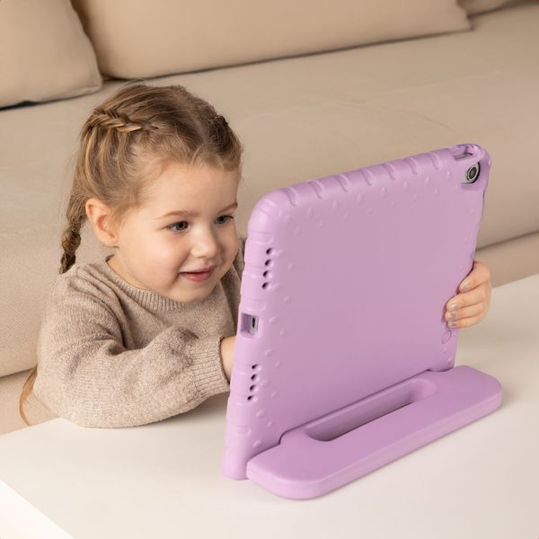 imoshion Kids-Proof Back Cover with Handle Apple iPad 9 (2021) 10.2 inch / iPad 8 (2020) 10.2 inch / iPad 7 (2019) 10.2 inch - Lila