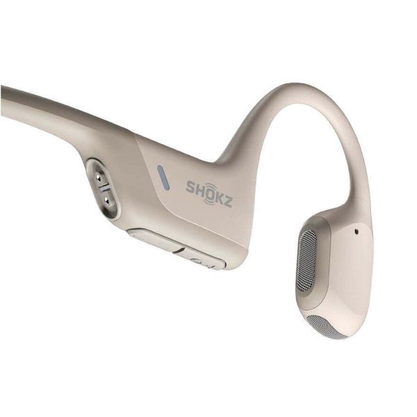 Shokz OpenRun Pro - Standaard maat - Open-Ear draadloze oordopjes - Bone conduction - Beige