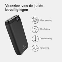 imoshion Powerbank 20.000 mAh - 22,5W Snellader - USB-C / USB-A - Zwart