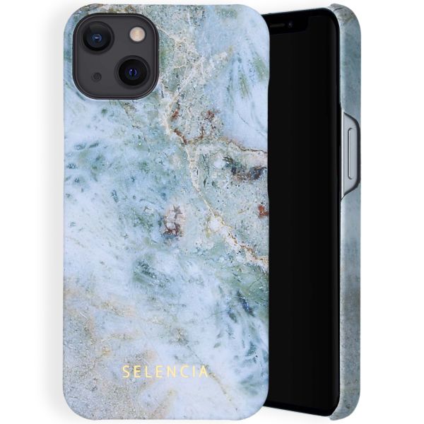 Selencia Maya Fashion Backcover iPhone 13 - Marble Blue