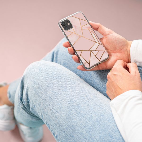 imoshion Design hoesje iPhone Xr - Grafisch Koper / Roze