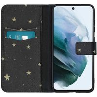 imoshion Design Softcase Bookcase Galaxy S21 FE - Stars Gold