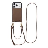 Selencia Nova Phone Case with Cord and Card Holder Apple iPhone 17 Pro - Mocha Brown