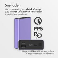 imoshion Ultra Series Aluminium Powerbank 20.000 mAh - Quick Charge en Power Delivery - Tropical Violet