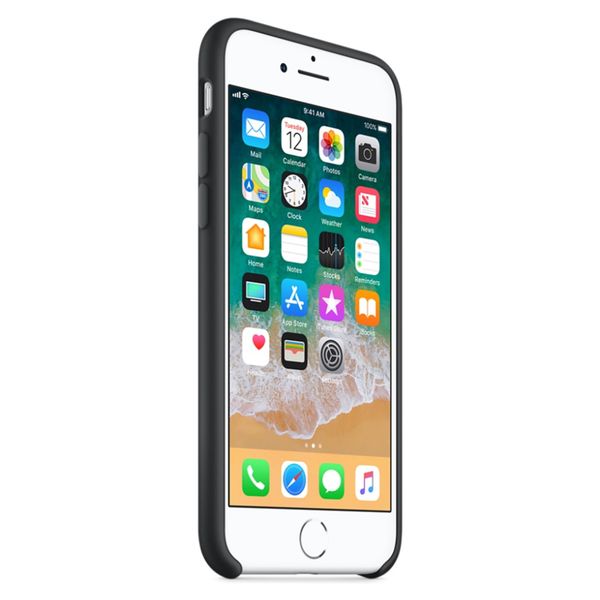 Apple Silicone Backcover Apple iPhone SE (2022 / 2020) / 8 / 7 - Zwart