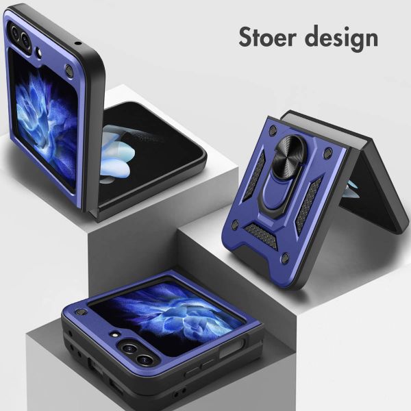 imoshion Rugged Backcover met ring Samsung Galaxy Z Flip 5 - Donkerblauw