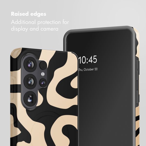 Selencia Vivid Back Cover with MagSafe Samsung Galaxy S26 Ultra - Art Wave Black