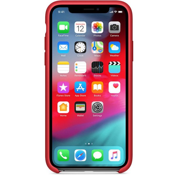 Apple Silicone Backcover iPhone Xs / X - Red