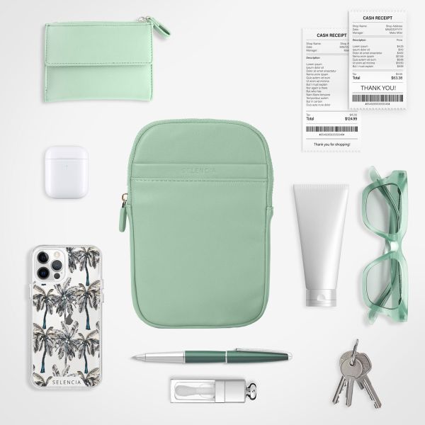 Selencia Telefoontasje Crossbody Sports - Kunstleer - Mintgroen