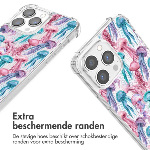 imoshion Design hoesje met koord Apple iPhone 13 Pro Max - Jellyfish Watercolor