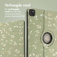 imoshion 360° Draaibare Design Bookcase Apple iPad Pro 13 (2025) M5 / (2024) M4 - Green Flowers