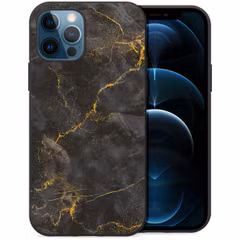 imoshion Design hoesje Apple iPhone 12 (Pro) - Black Marble