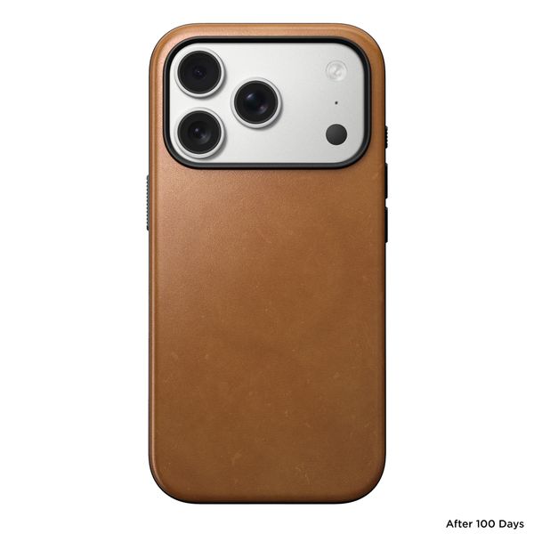Nomad Modern Leather Case met MagSafe Apple iPhone 17 Pro - English Tan