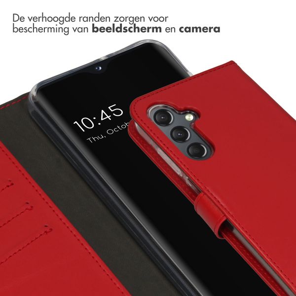 Selencia Echt Leren Bookcase Samsung Galaxy A25 (5G) - Rood