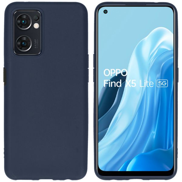 imoshion Color Backcover Oppo Find X5 Lite 5G - Donkerblauw