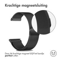 imoshion Milanees magnetisch bandje  - Universeel 24 mm aansluiting - Zwart