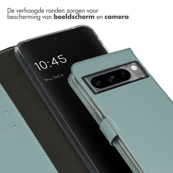 Selencia Echt Lederen Bookcase Google Pixel 8 Pro - Air Blue