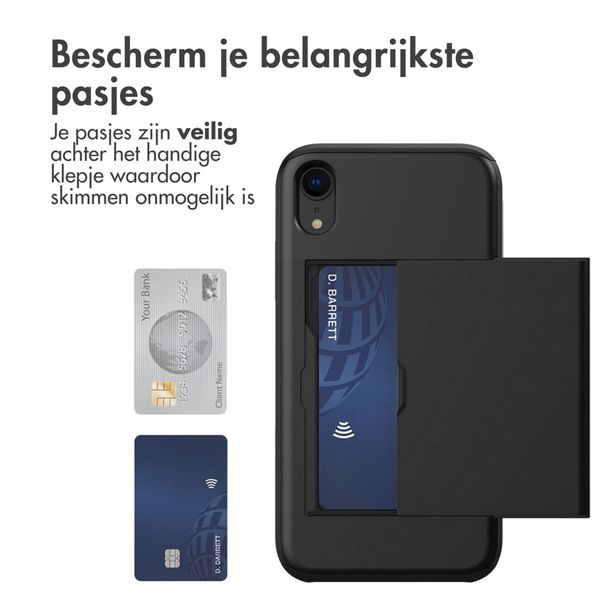imoshion Backcover met pasjeshouder Apple iPhone Xr - Zwart