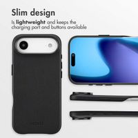Accezz Leather Back Cover with MagSafe Apple iPhone Air - Onyx Black