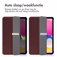 imoshion Trifold Bookcase Apple iPad 11 (2025) 11 inch A16 / iPad 10 (2022) 10.9 inch - Bordeaux