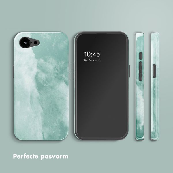 Selencia Vivid Backcover met MagSafe Apple iPhone 16e - Marble Grayed Jade