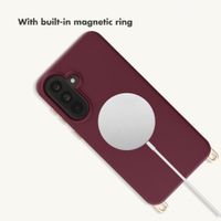 Selencia Rivièra MagSafe Case with detachable hooks Samsung Galaxy A36 / A56 - Bold Burgundy