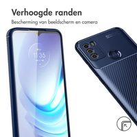 imoshion Carbon Softcase Backcover Motorola Moto G50 - Blauw