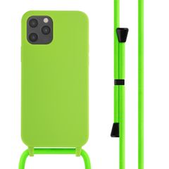 imoshion Silicone Case with Strap Apple iPhone 12 (Pro) - Fluor Groen