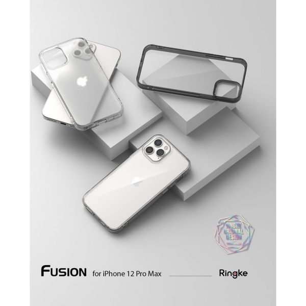 Ringke Fusion Backcover iPhone 12 (Pro) - Zwart