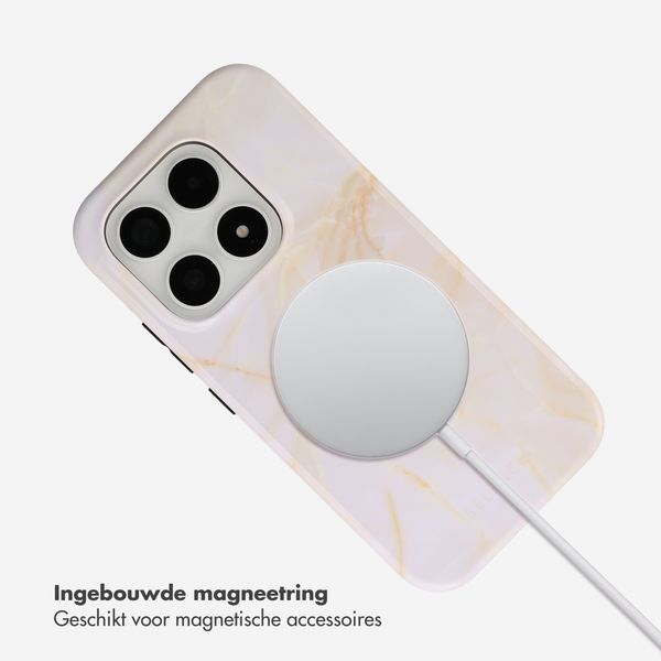 Selencia Vivid Backcover met MagSafe Xiaomi 17 - Golden Beige Marble