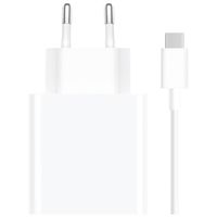 Xiaomi Originele power adapter met USB-C kabel - oplader - USB-A poort + USB-A naar USB-C kabel - 120 Watt - Wit