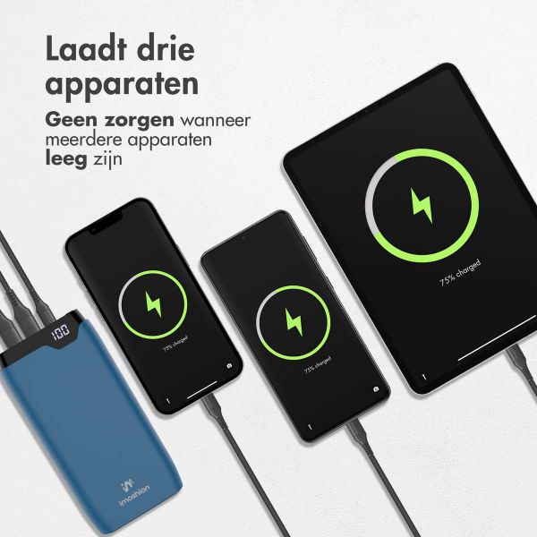 imoshion Powerbank 20.000 mAh - Quick Charge en Power Delivery - Blauw
