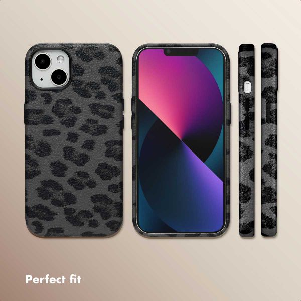 Selencia Sabi Back Cover Panther Print with MagSafe Apple iPhone 13 - Midnight Black