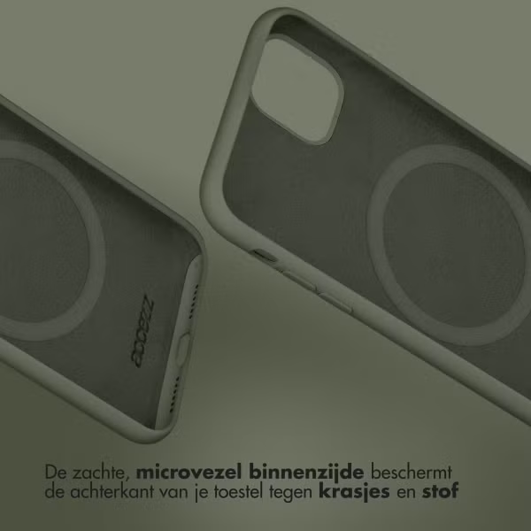 Accezz Liquid Silicone Backcover met MagSafe Apple iPhone Air - Cooper Green
