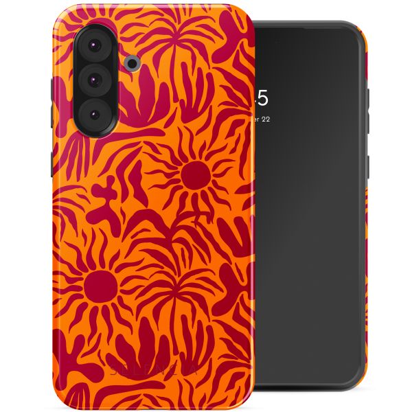 Selencia Vivid Tough Backcover Samsung Galaxy A36 / A56 - Tropical Vibes Apricot