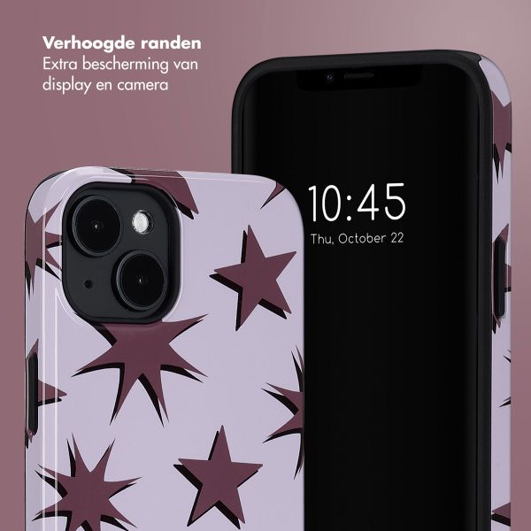 Selencia Vivid Backcover met MagSafe Apple iPhone 14 - Stars Plum Lilac