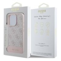 Guess Bottom Stripe 4G Backcover iPhone 16 Pro Max - Roze