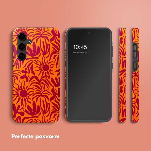 Selencia Vivid Tough Backcover Samsung Galaxy S24 FE - Tropical Vibes Apricot
