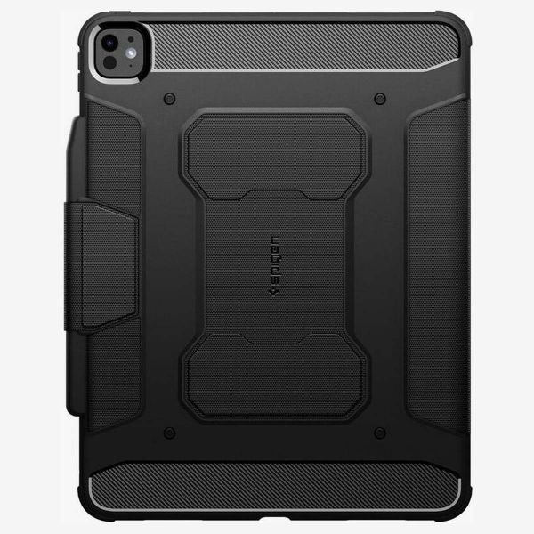 Spigen Rugged Armor Pro Bookcase iPad Pro 13 (2024) M4 - Zwart